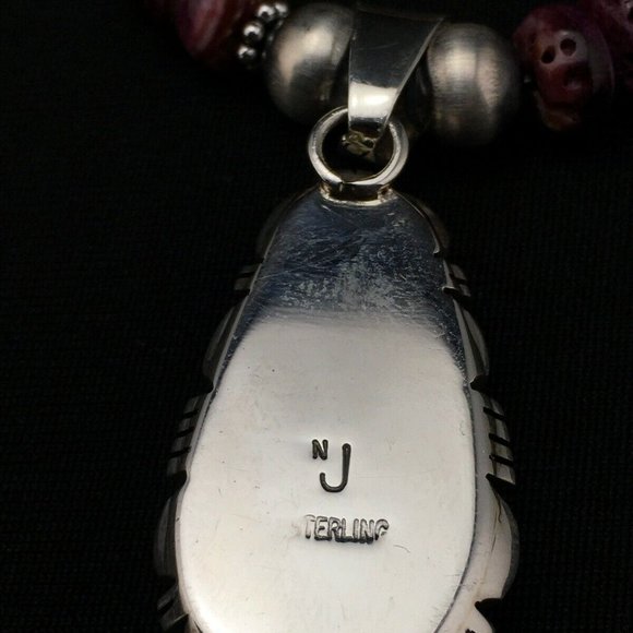 Women's Gift Navajo Purple Necklace Pendant Ln 22 - Picture 9 of 12